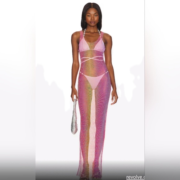 NWT beach bunny swimsuit coverup Payton Maxi dress  size L or one size - Picture 3 of 6